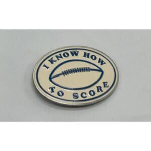 Vintage Football Theme I Know How to Score Belt Buckle 3"